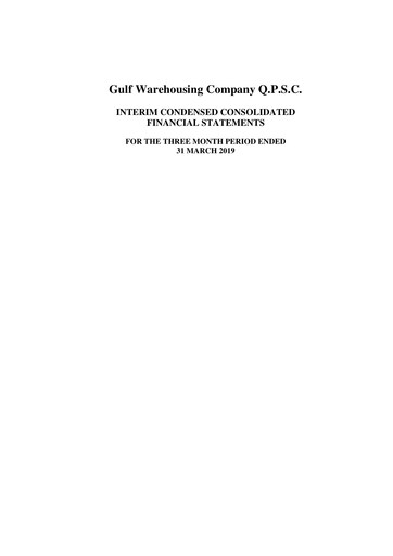 Thumbnail Gulf Warehousing Company Quarterly Report 2019-q1