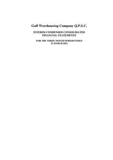 Thumbnail Gulf Warehousing Company Quarterly Report 2021-q1
