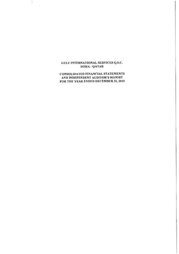 Thumbnail Gulf International Services Financial Statement 2015