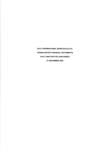 Thumbnail Gulf International Services Financial Statement 2022