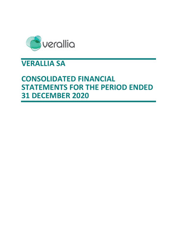 Vorschaubild Verallia Finanzmitteilung 2020