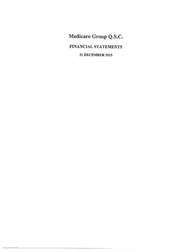 Thumbnail Medicare Group Financial Statement 2015