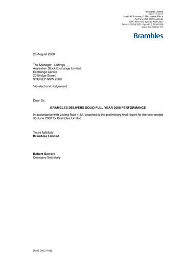 Thumbnail Brambles Financial Statement fy2008