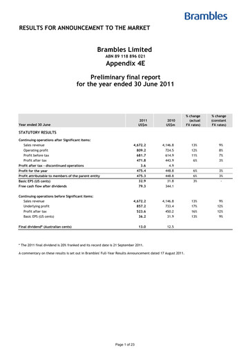 Thumbnail Brambles Financial Statement fy2011