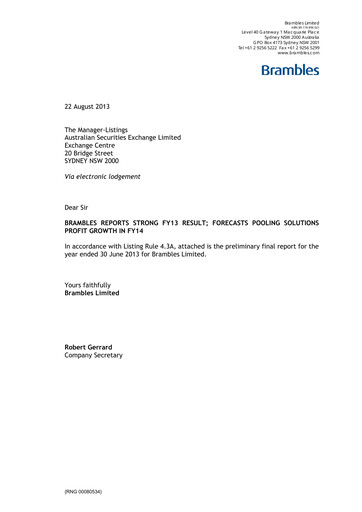 Thumbnail Brambles Financial Statement fy2013