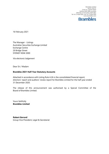 Thumbnail Brambles Half-year Report 2021-h1