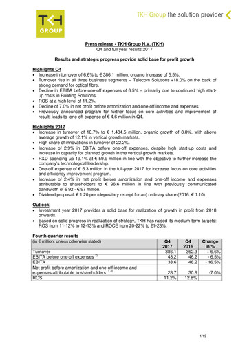 Thumbnail TKH Group Financial Statement 2017