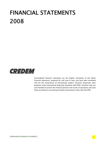 Thumbnail Credito Emiliano Financial Statement 2008