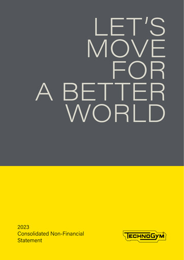 Miniature Technogym Rapport de durabilité 2023
