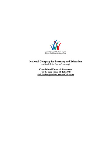 Miniature National Company for Learning and Education Bilan financier 2025
