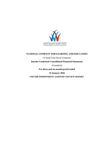 Thumbnail National Company for Learning and Education Financial Statement 2026-h1