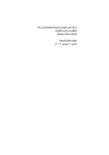 Miniature Sinad Holding Company Bilan financier 2019