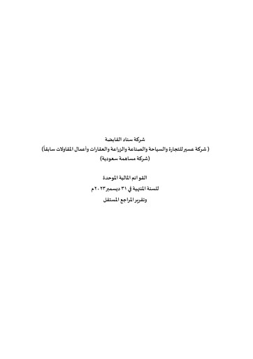 Miniature Sinad Holding Company Bilan financier 2023