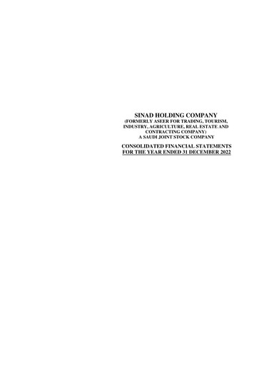 Miniature Sinad Holding Company Bilan financier 2022