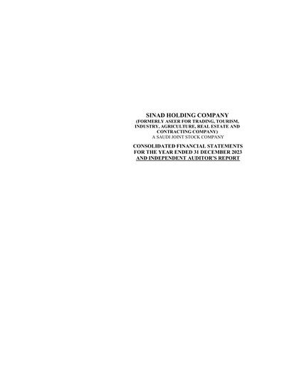 Miniature Sinad Holding Company Bilan financier 2023