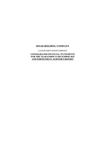 Miniature Sinad Holding Company Bilan financier 2025