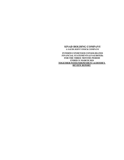 Miniature Sinad Holding Company Rapport trimestriel 2024-q1