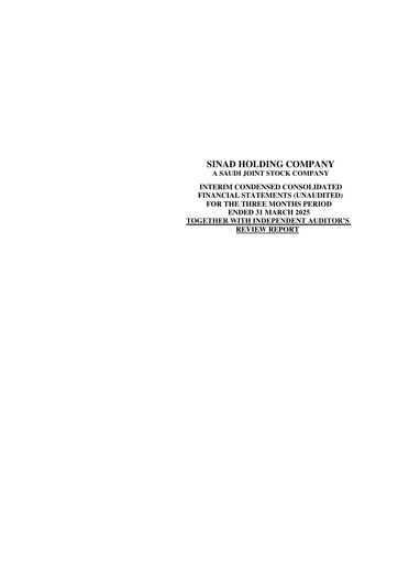 Miniature Sinad Holding Company Rapport trimestriel 2025-q1