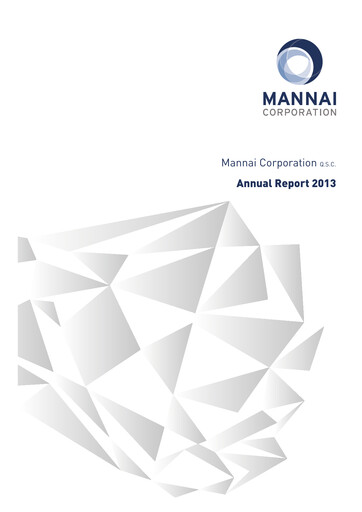 Thumbnail Mannai Corporation Annual Report 2013