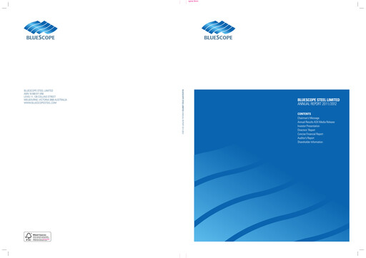Thumbnail BlueScope Steel Annual Report 2011-2012