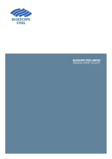 Thumbnail BlueScope Steel Financial Report 2010-2011