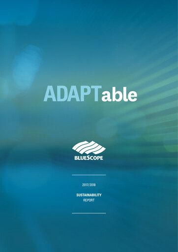Thumbnail BlueScope Steel Sustainability Report 2018