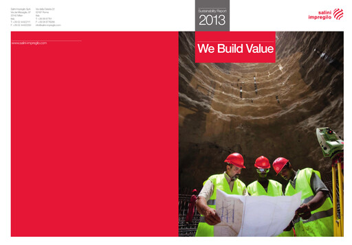 Thumbnail Webuild S.p.A. Sustainability Report 2013