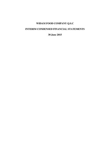 Thumbnail Widam Food Company Financial Statement 2015-h1