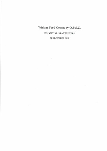 Thumbnail Widam Food Company Financial Statement 2018