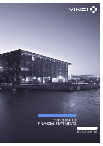 Thumbnail Vinci Financial Statement 2013