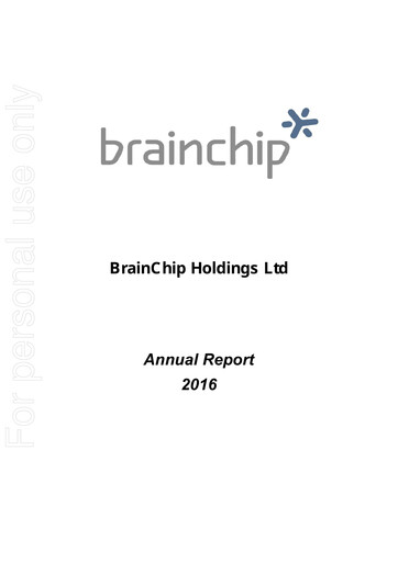 Thumbnail BrainChip Annual Report 2016