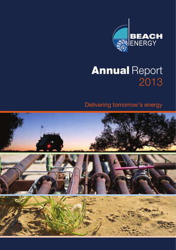 Thumbnail Beach Energy Annual Report 2013