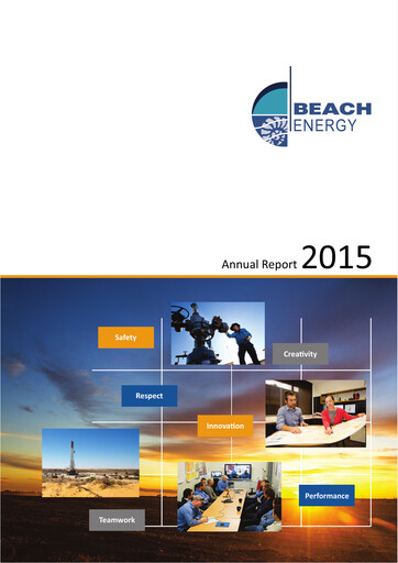 Thumbnail Beach Energy Annual Report 2015