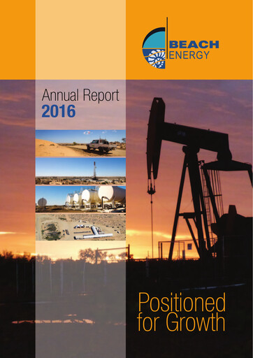 Thumbnail Beach Energy Annual Report 2016