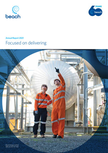 Thumbnail Beach Energy Annual Report 2021