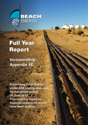 Thumbnail Beach Energy Financial Report 2015
