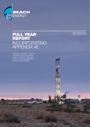 Thumbnail Beach Energy Financial Report 2017