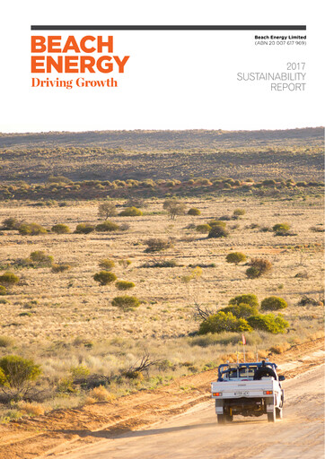 Thumbnail Beach Energy Sustainability Report 2017