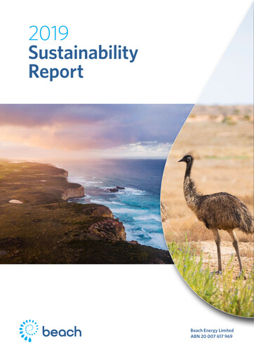 Thumbnail Beach Energy Sustainability Report 2019