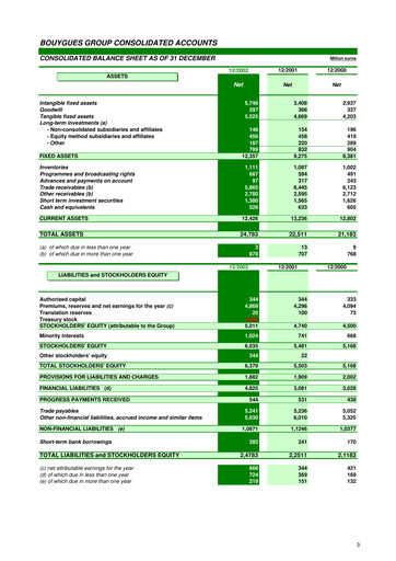 Thumbnail Bouygues Financial Statement 2002