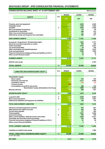 Thumbnail Bouygues Financial Statement 2005-9m