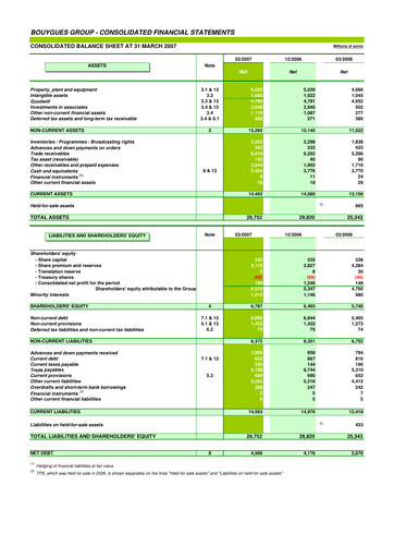 Thumbnail Bouygues Financial Statement 2007-q1