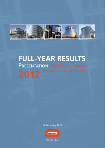 Thumbnail Bouygues Financial Statement 2012