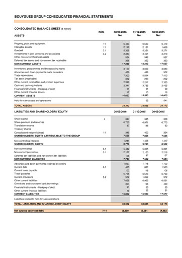 Thumbnail Bouygues Financial Statement 2016-9m