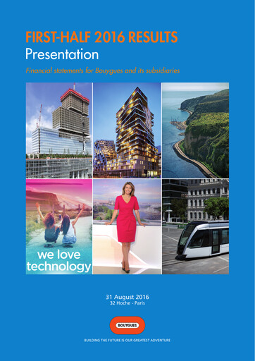Thumbnail Bouygues Financial Statement 2016-h1