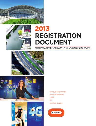 Thumbnail Bouygues Universal Registration Document 2013