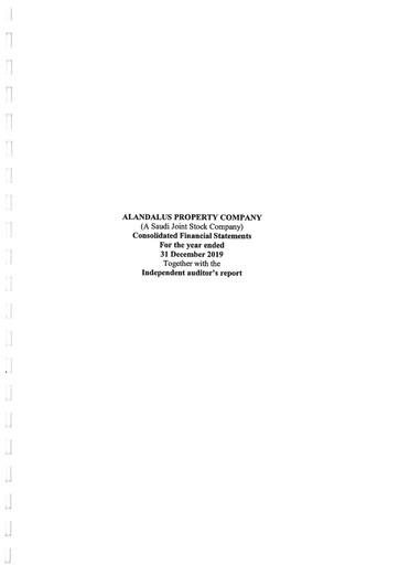 Thumbnail Alandalus Property Company Financial Statement 2019