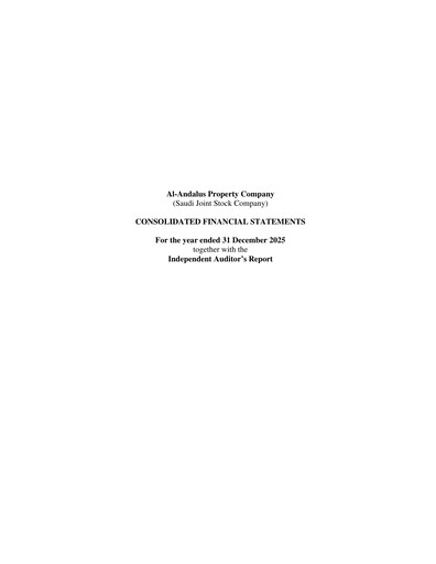 Thumbnail Alandalus Property Company Financial Statement 2025