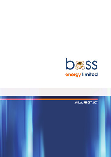 Thumbnail Boss Energy Annual Report 2007