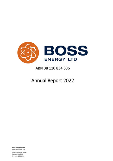 Thumbnail Boss Energy Annual Report 2022